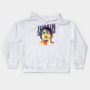 Justin Jefferson on WPAP style Kids Hoodie